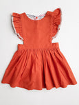 Orange Pinafore Dress