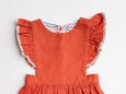 Orange Pinafore Dress