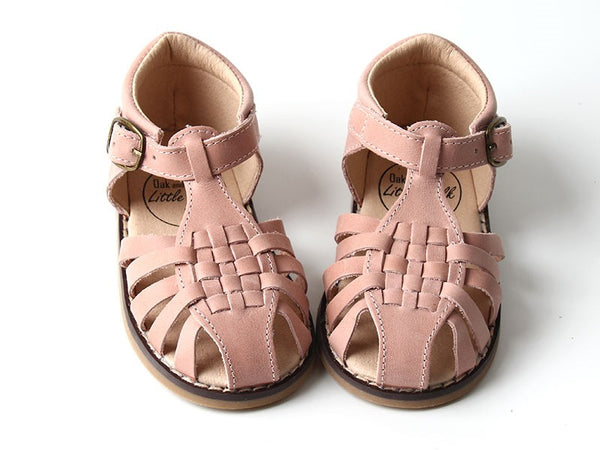 'Blush' Woven Sandal | Hard Soled | Waxed Leather