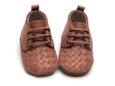 'Chestnut' Woven Oxfords | Soft Soled | Waxed Leather