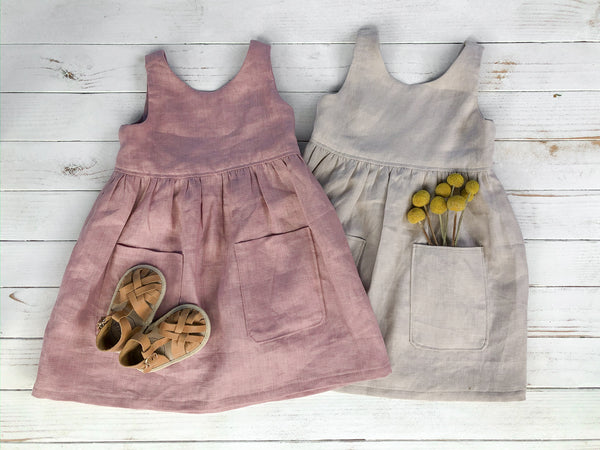 Linen Pocket Dress | Scoop Back | Various Colours