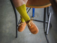 Curry Ribbed Knee High Socks